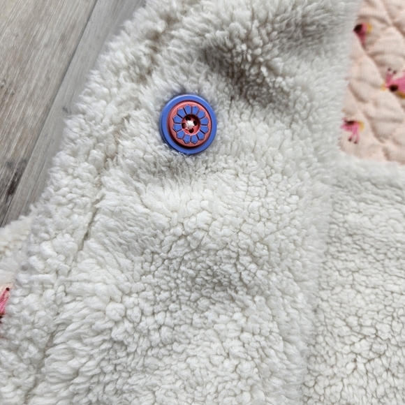 Matilda Jane Girl's 16 Vest Quilted Horse Pattern Shearling Reversable - Picture 7 of 10